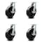 Service Caster 12 Inch Extra Heavy Duty Phenolic Wheel Swivel Caster Set with Brakes SCC, 4PK SCC-KP92S1230-PHR-SLB-4 - alternate 1
